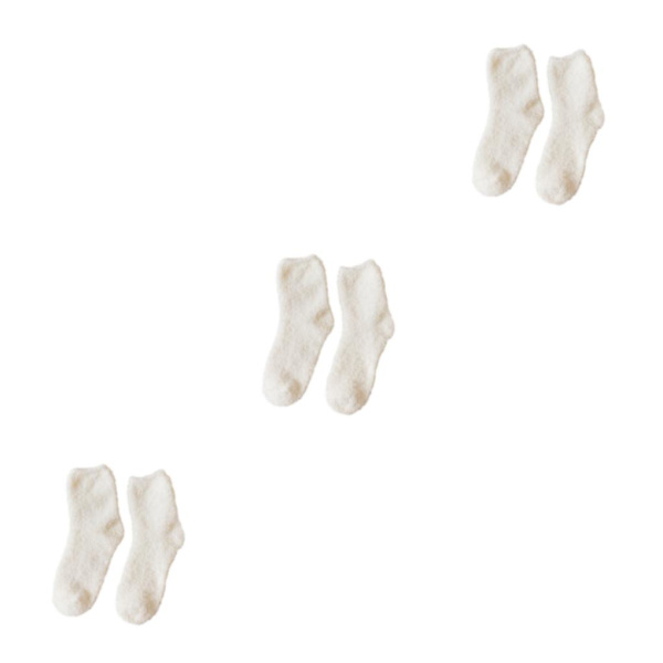 1/2/3/5 10 stycken extra tjocka och elastiska mjuka strumpor White 3PCS