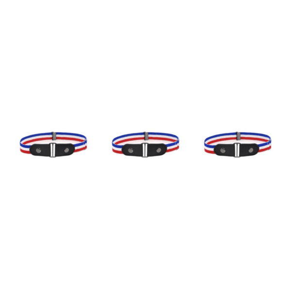 1/2/3/5 Bälte Inget Spänne Osynlig Moderiktig Långvarig Blue-white-red 3PCS
