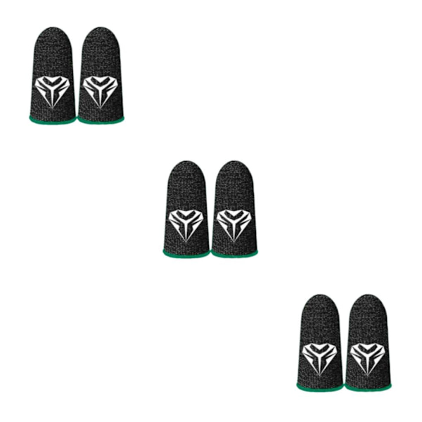 1/2/3/5 Telefon Mobilspel Finger Sleeve För Tummen Handskar Green 45x25mm 3Set