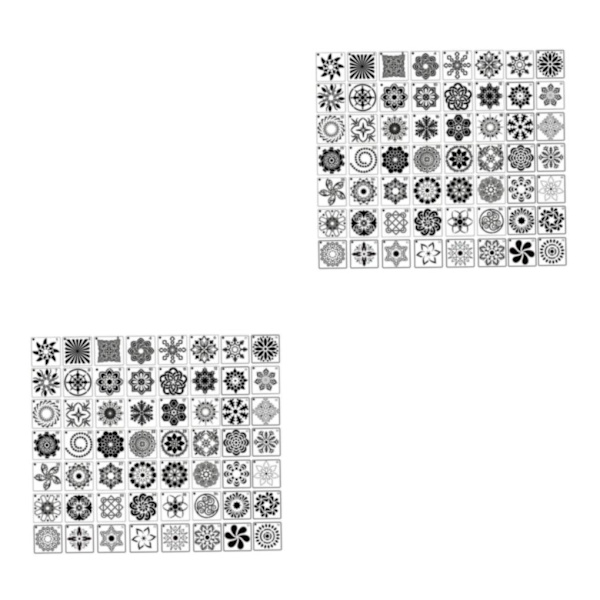 1/2 56x Mandala Stencils Återanvändbara målarmallar för 2PCS