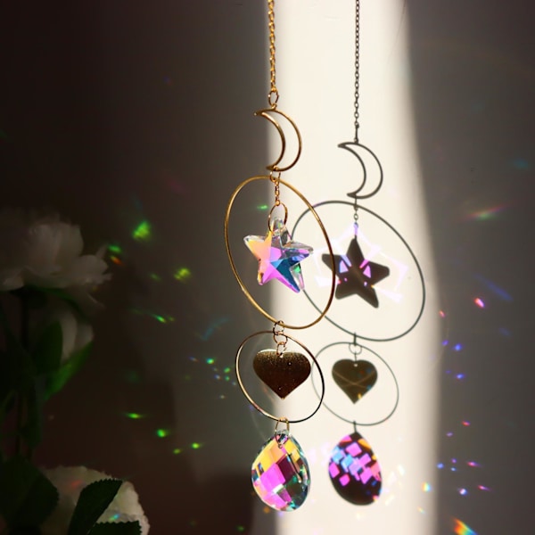 1/2/3/5 Crystal Balkong Fönsterhängande Dekor Vägg Rainbow Maker Model 4 40cm 1Set