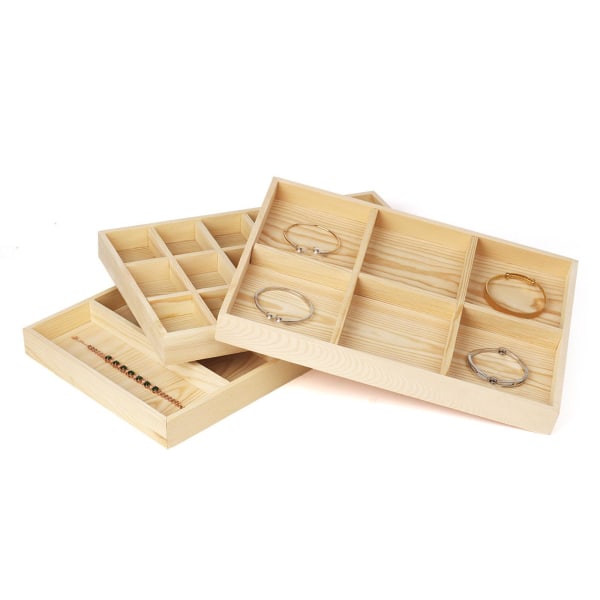 1/3/5 Smycken Display Fack Case Pärlor Hållare Ädelstensarmband 6 grids 7.87x5.91x1.38 Inch 1Set