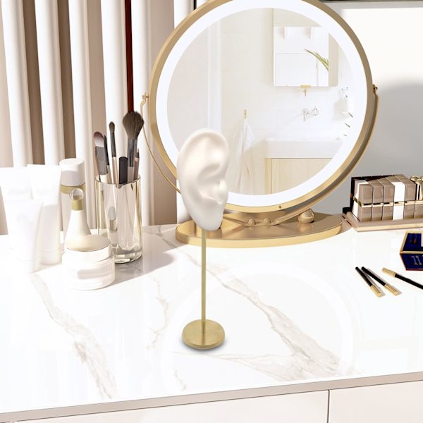 1/2/3 Örhänge Display Stand Human Ear Model Stud Holder Showcase Right Ear White Height: 18cm 1Set