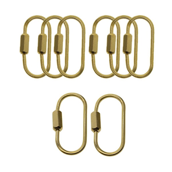 1/2/3 2/6 stycke mässing skruvlås Nyckelring Ring Creative Craft Bronze 6 Pcs 1Set