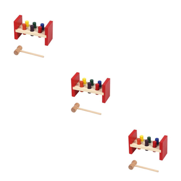 1/2/3 pedagogisk trä hammarbänk leksak utveckla flera 3Set