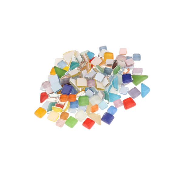 1/2/3/5 Ljusa mosaikplattor Blandade hantverksglasstenar colorful 1-2cm 1Set