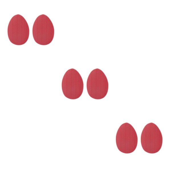 1/2/3/5 Non För Slip Shoe Pads Självhäftande gummi för hög Round Head Red 3Set