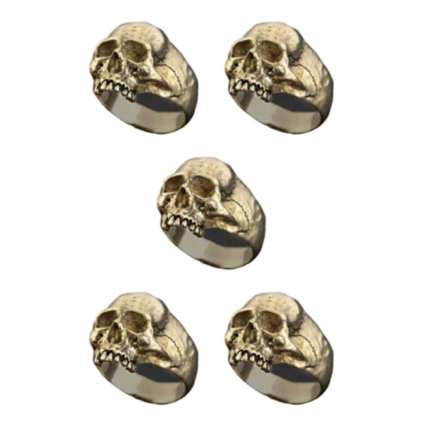 1/3/5 punkring för gotiska tillbehör Lämplig för Halloween Gold 10 5Set