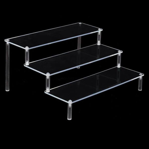 1/2 Acrylic Display För Riser Stand Parfym Cosmetics Holder Clear 29.5x27.5x15cm 1Set