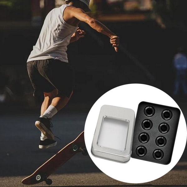 1/2 608-RS Skateboard Kullager Set om 8 Dubbla gummitätade för Black 1 Pc