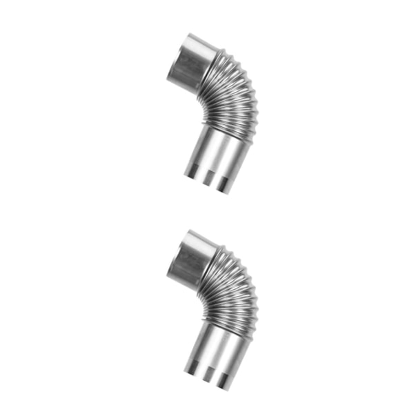1/2 Bärbar Kamin Rör Rökgas Skorsten Avgasrör för camping Elbow 13cmx6.1cm 2PCS