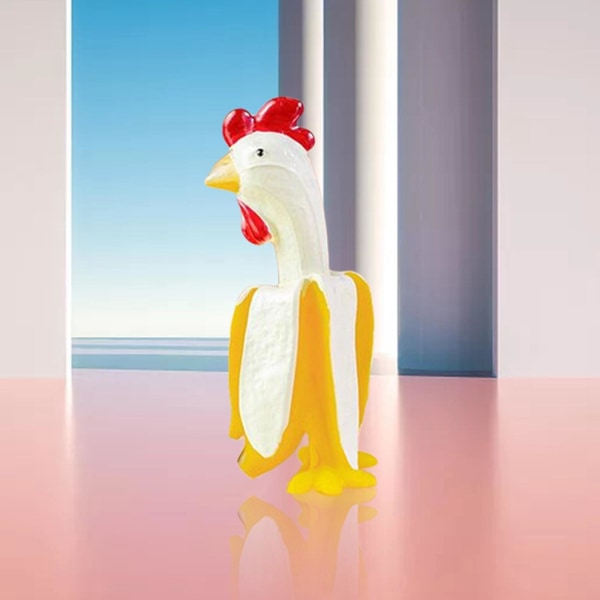 1/2/3/5 Banan Chicken Statyer Hönsskulpturer Hartsfigurer Type 2 S 1 Pc