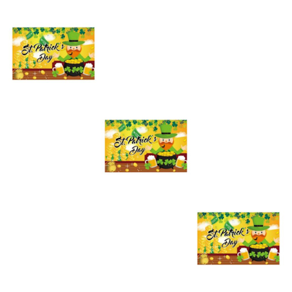 1/3/5 Irländska nationaldagen Väggbakgrundsdekor Shamrock 3PCS