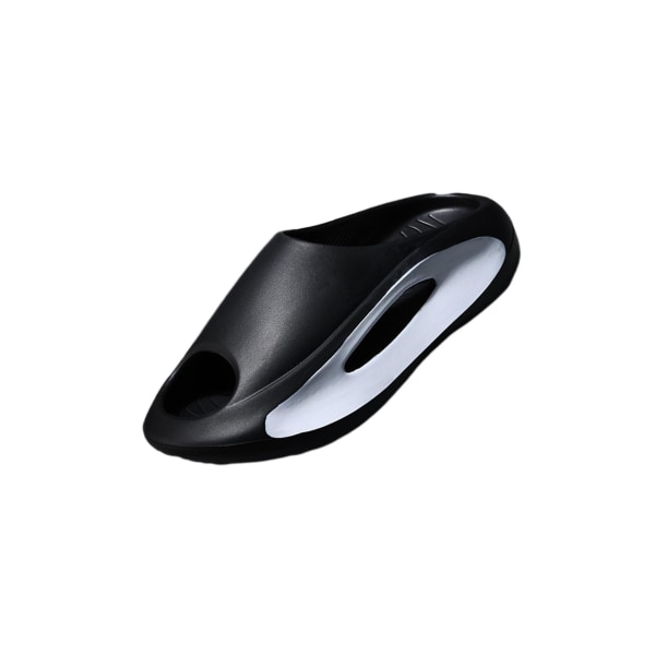 Unisex tofflor Bekväma sandaler med öppen tå Dusch Badrum EVA Black Size 36-37