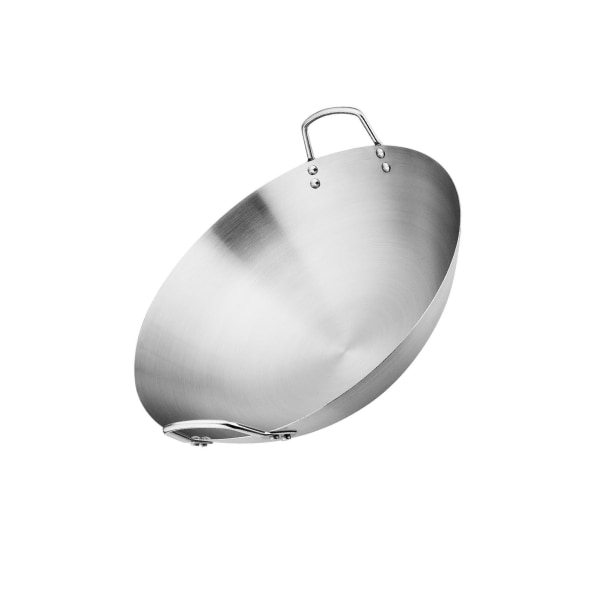 Steel Saute Pan Dubbla Handtag Redskap Bärbar Förtjockad för 30cm