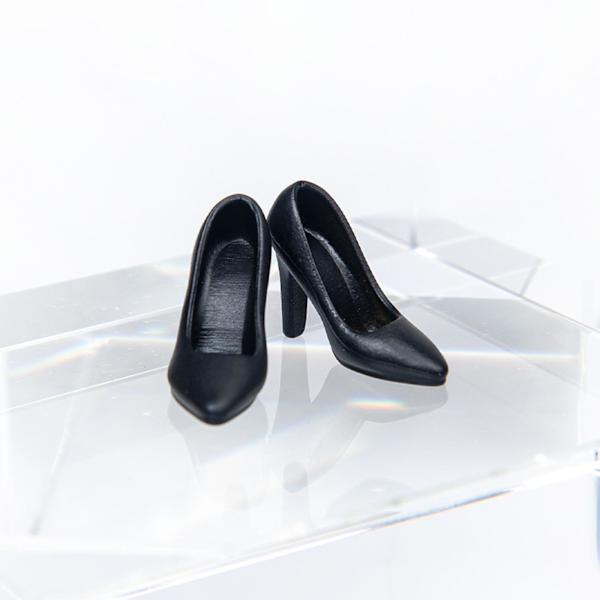 1/2/3/5 1:12 Kvinnliga högklackade skor för kvinnlig action Black 2cm 1 Pc