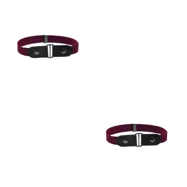 1/2/3/5 Bälte Inget Spänne Osynlig Moderiktig Långvarig Wine Red 2PCS