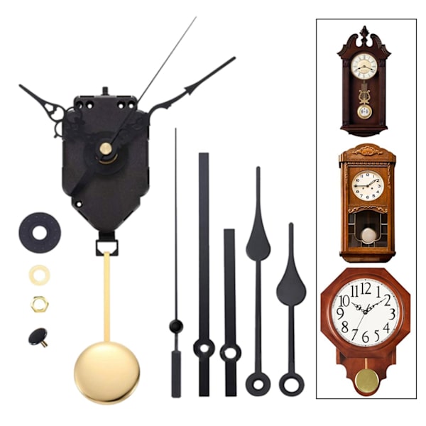 1/2/3 DIY Pendelklocka Movement Replacement Pålitlig och 3 Set Hands 1 Pc