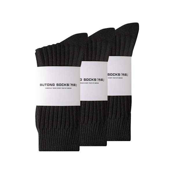 3 par kvinnor strumpor höst vinter andas tyg mjuk textur black