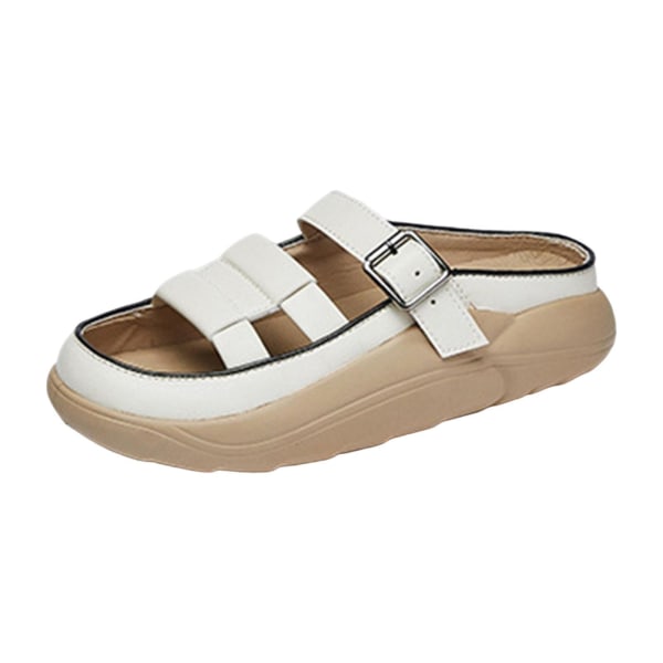 Dam Slide Sandaler Vattentät Soft För Slip On Flat Sandal White 39