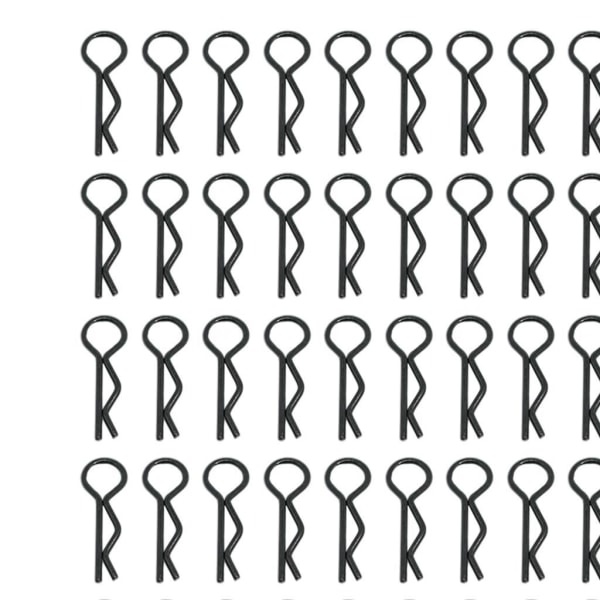 1/2/3/5 RC Body Shell Clips R Shape för 1/10 RC racingbil black length 24mm 1Set
