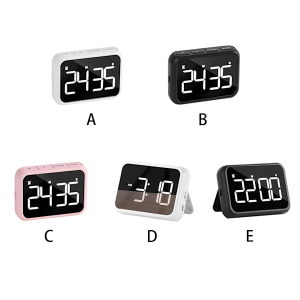 1/2/3/5 ABS Justerbar Volym Väckarklocka Med Radio - LED Stor black alarmFY502 1 Pc