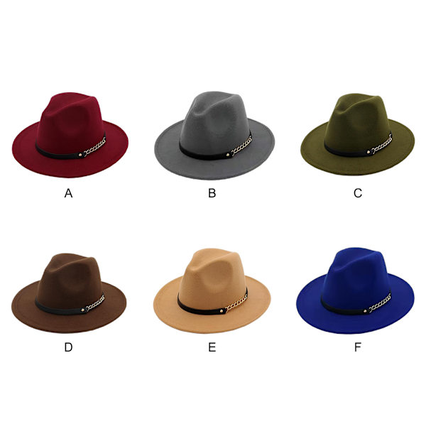 Lätt och bärbar Trilby-hatt Håll dig på modet på farten wine red