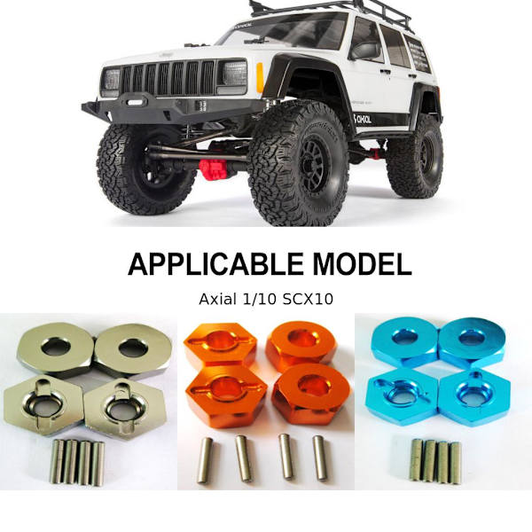 Aluminiumlegering starkt hjul sexkantsfäste för 1/10 AXIAL SCX10 RC Blue
