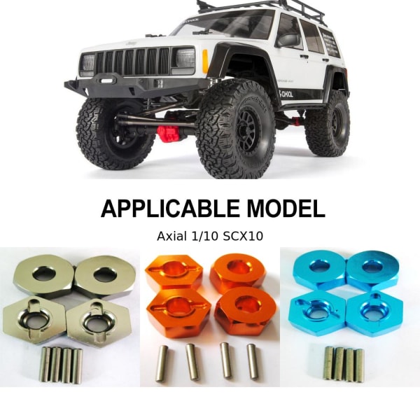Aluminiumlegering starkt hjul sexkantsfäste för 1/10 AXIAL SCX10 RC Golden