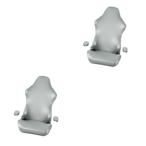 1/2/3 Gaming Chair Slipcovers Sträckbara för kontorsstol Grey 2PCS