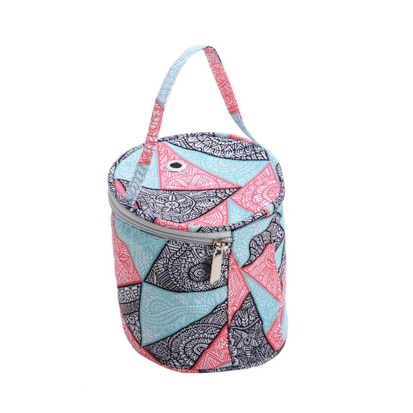 1/2 Resegarn Förvaringsväska Tote Small Holder Case Present för Geometric 14 x 15cm 1Set