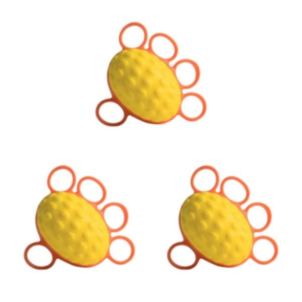 1/2/3 Hand Grip Ball Finger Force Training Oval för äldre with five finger 3Set