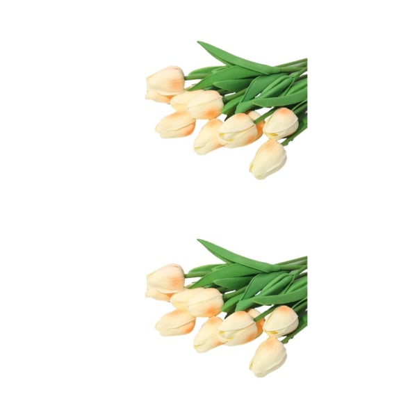 1/2/3 10påse Simulerade tulpaner Ljusa och charmiga blommor för champagne 2PCS