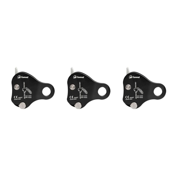 1/2/3/5 Säkerhetsrep Grip Bergsklättring Arborist Fallskydd Black 3PCS
