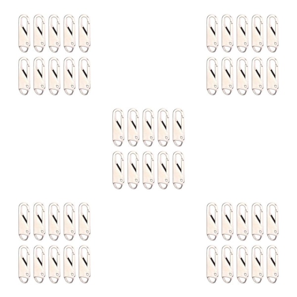1/2/3/5 10 st För Zipper Pull Replacement Metal För Zipper Silver 10 pcs 5PCS