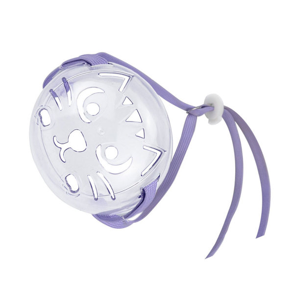 1/2 set Mesh andningsbart kattmunkorg Bekväm säkerhet purple S 2PCS