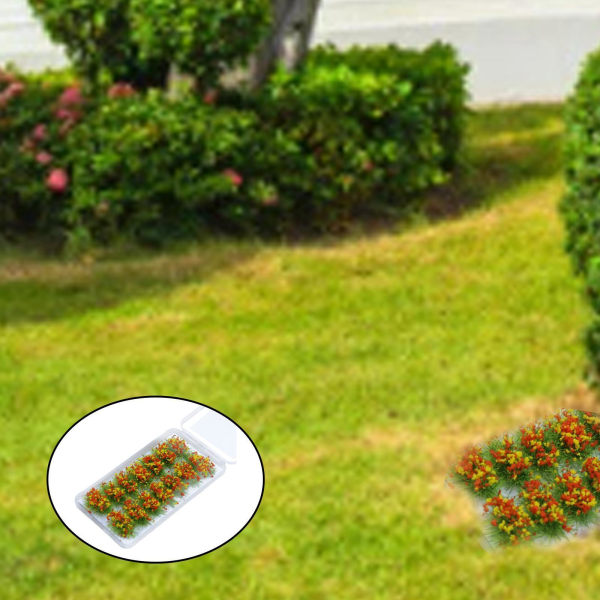 1/2/3/5 Miniature Cluster För Grass Grass Tufts Scenery Model Orange Yellow 1Set