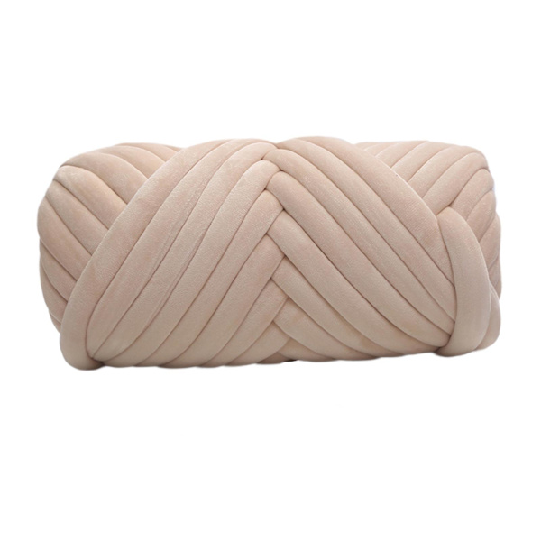 1/2/3 500G Velvet Bulky Chunky Yarn För Arm Stickkudde Beige 500g 1 Pc
