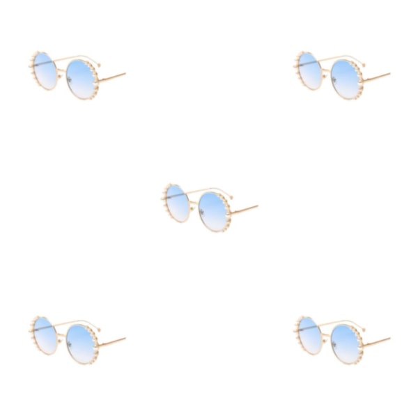 1/2/3/5 Skydd Pearl Classic för olika tillfällen Rund PC Gold Frame Blue 5PCS