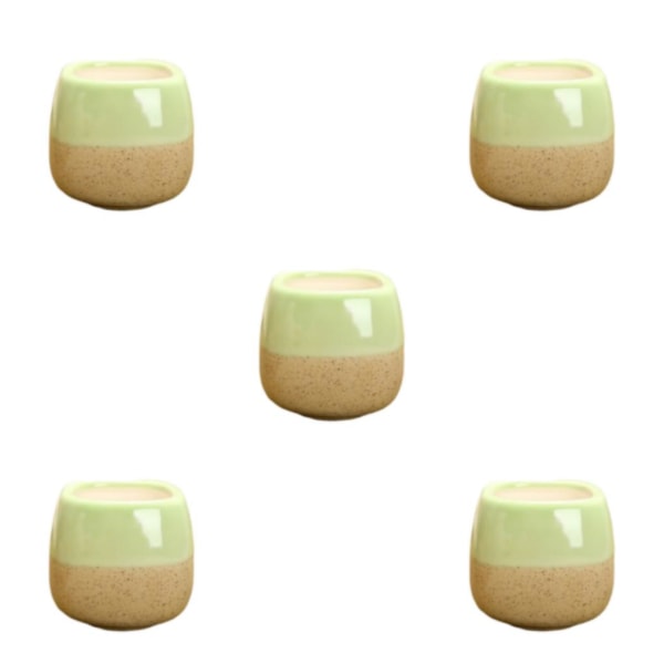 1/3/5 Stabila och tåliga keramiska blomkrukor med fräscha färger 5PCS