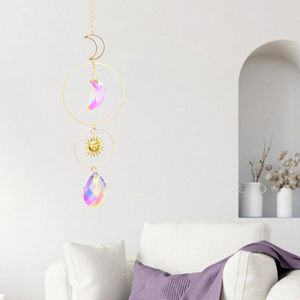 1/2/3/5 Crystal Balkong Fönsterhängande Dekor Vägg Rainbow Maker Model 3 40cm 1Set