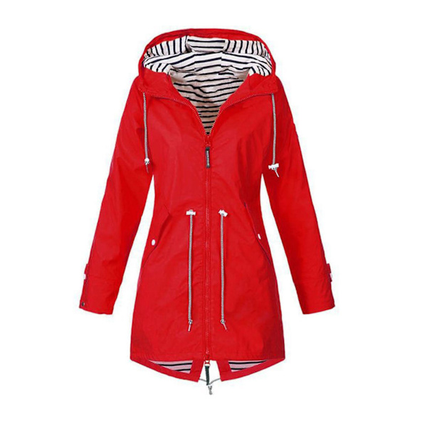 1/2/3/5 Hoodie Mjuk damjacka Vattentät regnkappa utomhus red 5XL 1Set