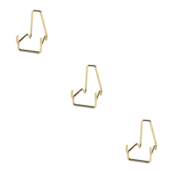 1/2/3 Iron Ores Stone Display Stand Desktop Rock Holder Base Golden S 3Set