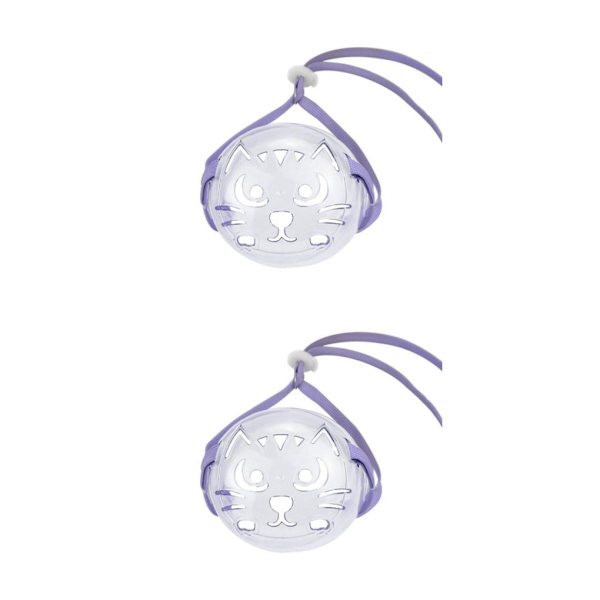 1/2 set Mesh andningsbart kattmunkorg Bekväm säkerhet purple S 2PCS