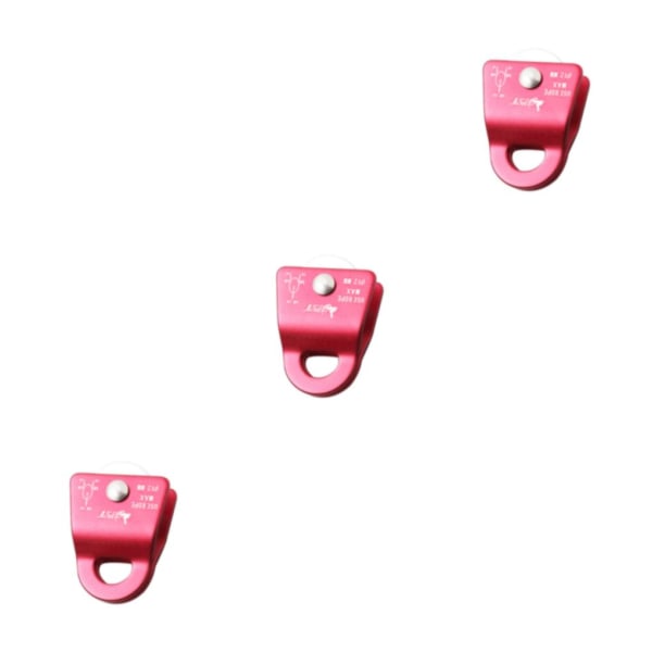 1/2/3 Utomhus klätterremskiva Sidosving 20KN Lättvikt Red 3PCS