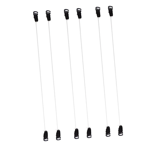 1/3/5 3 par Elastic Fish Line Nylon med krok för hår Black S 1Set