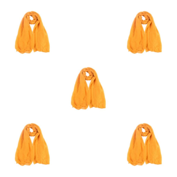 1/2/3/5 Mjuka andningsbara halsdukar för kvinnor Lyxiga och turmeric 5Set