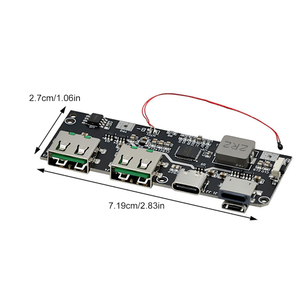 ABS 5-Port Bidirectional Snabbladdning Mobil Strömförsörjningsmodul DIY