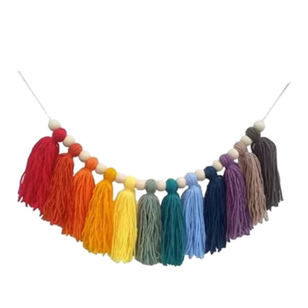 Bomull tofs Garland Pastell Banner Tillägg till barnkammare Type 12