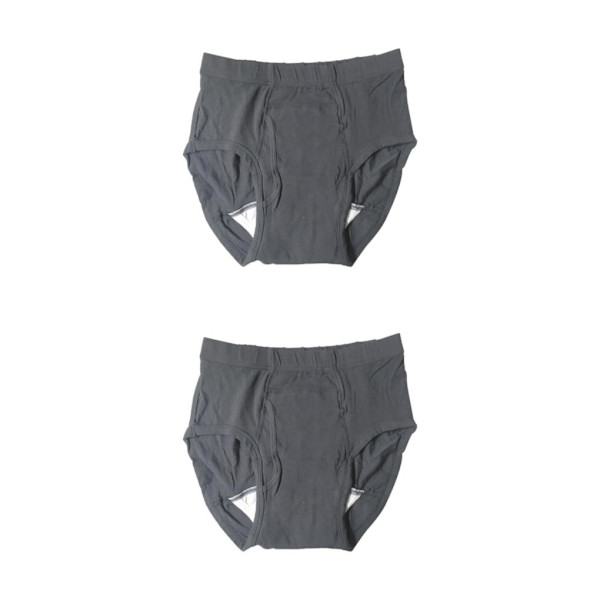 1/2/3/5 Herrblöja Tvättbar Bekväm Vattentät Återanvändbar Gray XL 40ml 2Set